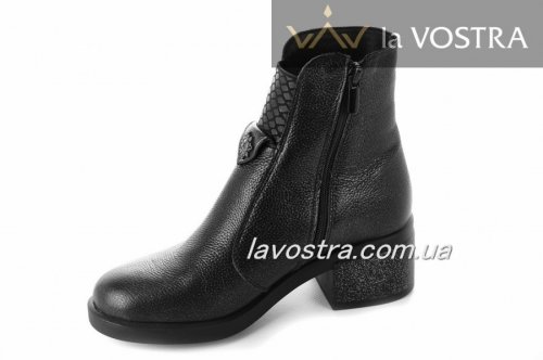 Черевики жіночі Дніпро 2869 (зимові, чорний, шкіра)