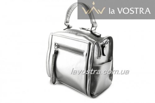 Сумка женская Lady-bags 6975 (серебро, эко-кожа)