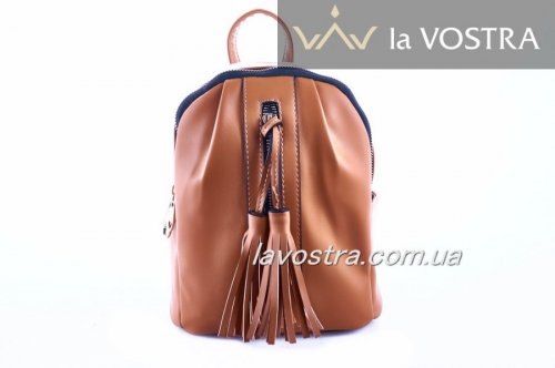 Рюкзак жіночий Caely & HF 6940 (коричневий, еко-шкіра)