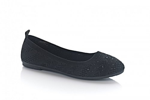 Балетки женские Seastar 9631 (весна-лето-осень, черный, текстиль)