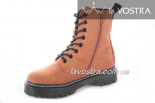 Черевики жіночі Weide 6888 (зимові / європейка, Кемел, еко-замш)