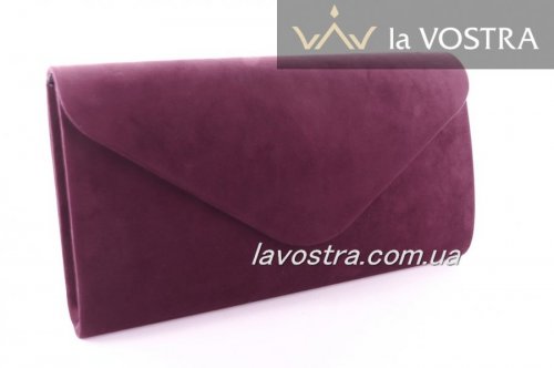 Клатч жіночий Miss moda 6534 (бордовий, еко-замш)