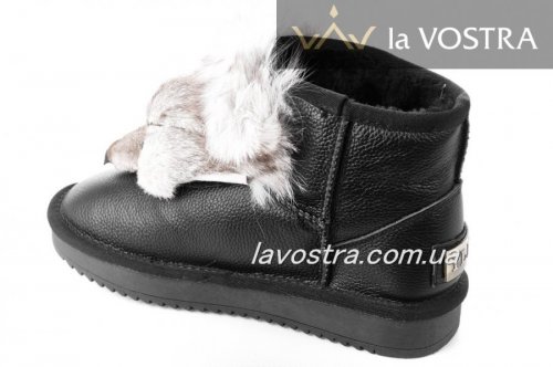 Уггі жіночі Basida 3169 (зимові, чорний, еко-замш)