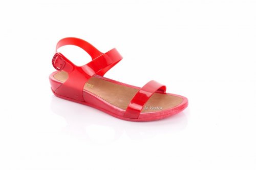 Босоніжки жіночі ROJO 7245 (весна-літо-осінь, червоний, силікон)