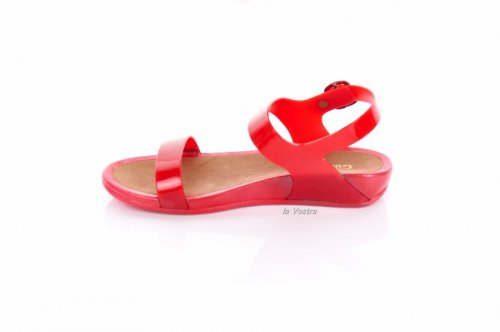Босоніжки жіночі ROJO 7245 (весна-літо-осінь, червоний, силікон)