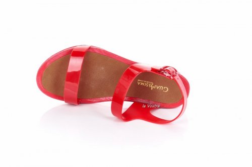 Босоніжки жіночі ROJO 7245 (весна-літо-осінь, червоний, силікон)