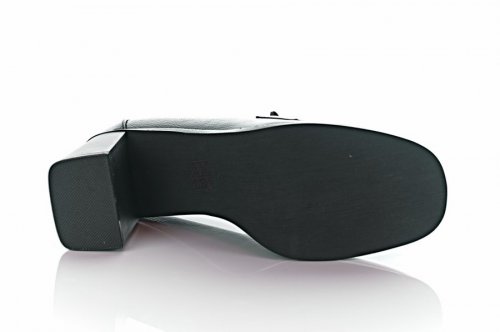 Туфли женские S.S 9704 (весенне-осенние, черные, эко-лак)