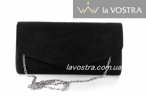 Клатч жіночий Miss moda 5398 (чорний, еко-замш)
