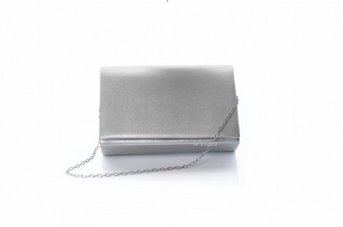 Клатч жіночий 8027 (срібло, екошкіра)