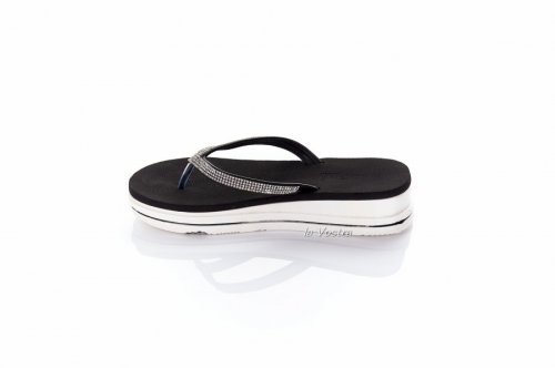Ветнамки женские Loris 5864 (лето, черный, эко-кожа)