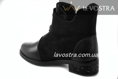 Черевики жіночі Weide 6858 (зимові, чорний, еко-замш)