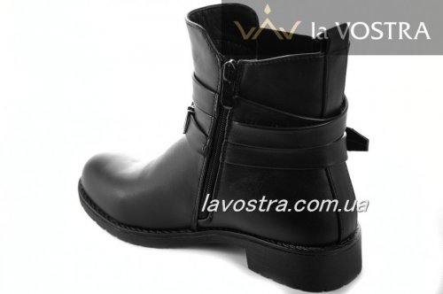 Черевики жіночі Weide 6856 (весняно-осінні, чорний, еко-шкіра)