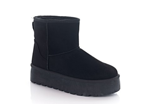 Угги женские Seastar 10658 (зимние, черные, эко-замшевые)