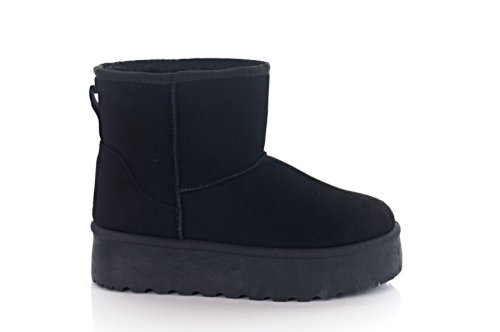 Угги женские Seastar 10658 (зимние, черные, эко-замшевые)