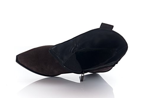 Козачки жіночі EDAN 11363 (весняно-осінні, шоколадні, велюрові)