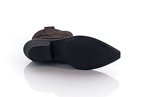 Козачки жіночі EDAN 11363 (весняно-осінні, шоколадні, велюрові)