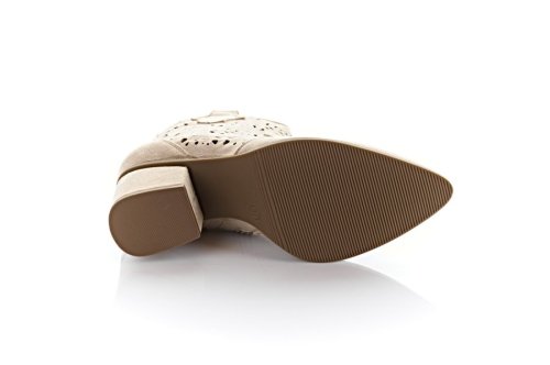 Ботинки женские Seastar 10394 (весенне-летне-осенние, бежевые, эко-замшевые)