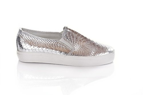 Сліпони жіночі Lucky shoes 11252 (весняно-літні, сірі, еко-шкіряні)