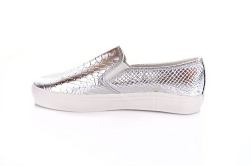 Сліпони жіночі Lucky shoes 11252 (весняно-літні, сірі, еко-шкіряні)