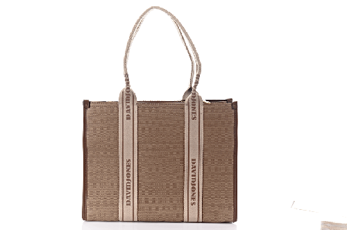 Женская сумка David Jones 11640 (кофейного цвета, текстильная)