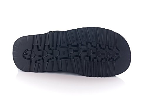 Угги жіночі ITTS 11445 (зимові, чорні, замшеві)