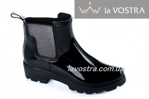Чоботи жіночі Weide 5652 (весняно-осінні, чорний, гума)