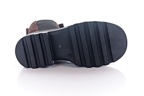 Черевики жіночі EDAN 11411 (зимові, шоколадні, замшеві)
