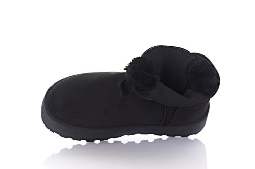 Угги женские Seastar 10535 (зимние, черные, эко-замшевые)