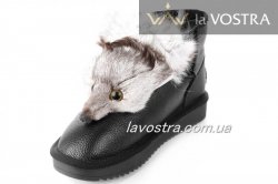 Уггі жіночі Basida 3169 (зимові, чорний, еко-замш)