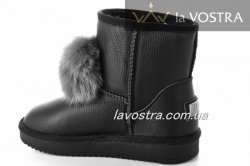 Уггі жіночі ITTS 6745 (зимові, чорний, еко-шкіра)