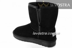 Угги женские PLPS 6743 (зимние, черный, эко-замш)