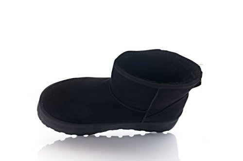 Угги женские Seastar 10658 (зимние, черные, эко-замшевые)