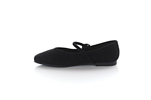 Балетки жіночі Mejdelli 10433 (весна-літо-осінь, чорні, еко-замша)