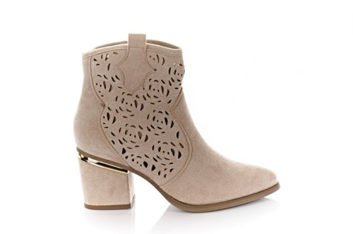 Ботинки женские Seastar 10394 (весенне-летне-осенние, бежевые, эко-замшевые)