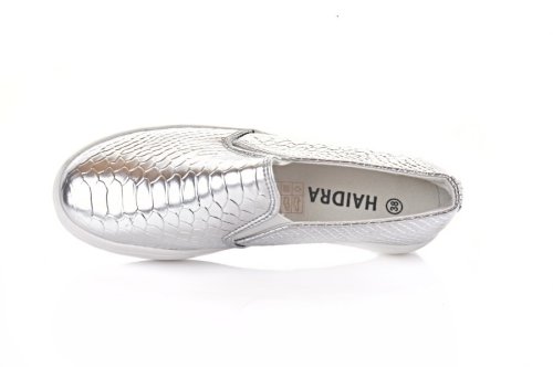 Сліпони жіночі Lucky shoes 11252 (весняно-літні, сірі, еко-шкіряні)