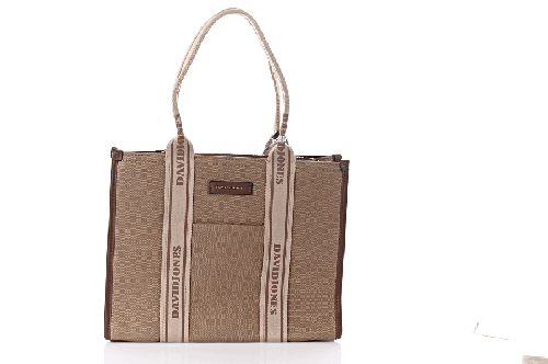Женская сумка David Jones 11640 (кофейного цвета, текстильная)