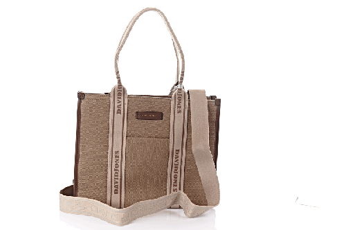 Женская сумка David Jones 11640 (кофейного цвета, текстильная)