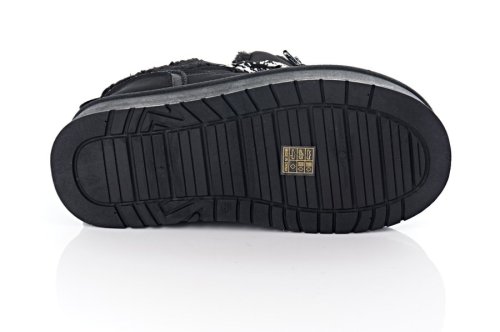 Угги жіночі A.A 12084 (зимові, чорні, еко-замшеві)
