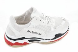 Кроссовки женские Balanciago 5657 (весенне-осенние, белый, эко-кожа)