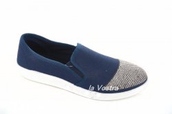 Сліпони жіночі Weide 3824 (весна-літо-осінь, синій, текстиль)