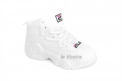 Кроссовки женские Fila 5515 (весенне-осенние, белый, эко-кожа)