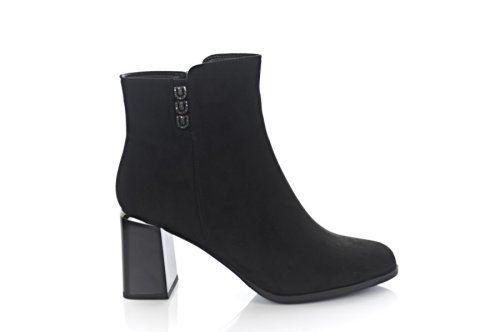 Черевики жіночі Seastar 9919 (весняно-осінні, чорний, еко-замш)