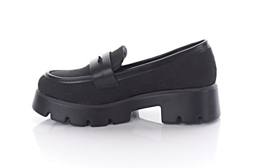 Лофери жіночі Seastar 10489 (весняно-осінні, чорні, текстильні)